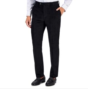 Tommy Hilfiger Mens Pants Size 38 x 34 THFLEX Black Corduroy Stretch Cotton New